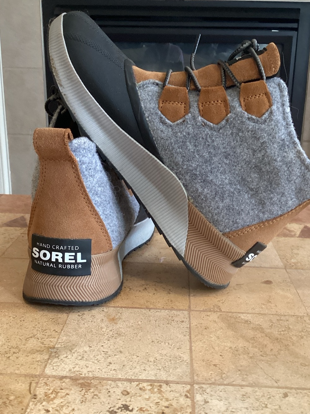 Sorel Men’s Tan & Gray Felt Waterproof Boots